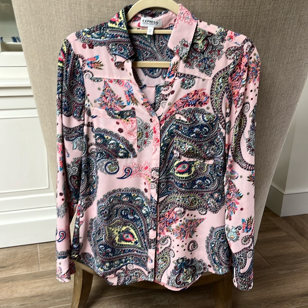 Express portofino paisley blouse